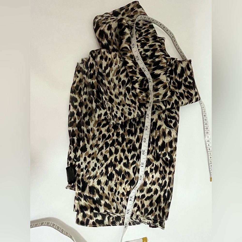Leopard Print Long Scarf 74” Animal Print Lightweight Fashion Scarf - Picture 5 of 7